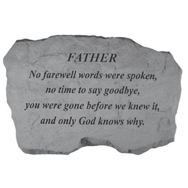 Kay Berry Inc Kay Berry- Inc. 97920 Father-No Farewell Words Were Spoken - Memorial - 16 Inches x 10.5 Inches x 1.5 Inches 97920